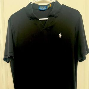 Polo by Ralph Lauren Men's Black Polo Shirt. Size Large.